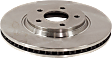Front, Driver or Passenger Side Brake Disc, Natural Finish, Plain Surface, Vented, 5 Lugs, 295.91 mm, Pro-Line Series
