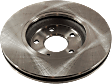 Front, Driver or Passenger Side Brake Disc, Natural Finish, Plain Surface, Vented, 5 Lugs, 295.91 mm, Pro-Line Series