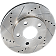 2003 Chevrolet Malibu - Front, Driver or Passenger Side Brake Disc, Natural Finish, Cross-drilled and Slotted, Vented, 5 Lugs, 277.88 mm, 3.1L 6Cyl, Pro-Line Series