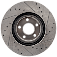 Front, Driver or Passenger Side Brake Disc, Natural Finish, Cross-drilled and Slotted, Vented, 5 Lugs, 279.91 mm, 2.4L, 4Cyl, Pro-Line Series