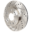2007-2020 Cadillac Escalade - Front, Driver or Passenger Side Brake Disc, Cross-drilled and Slotted, Vented, 6 Lugs, 12.99 in. Disc Diameter, For Hearse/Limousine/Sedan Models, Pro-Line Series