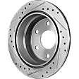 2001 GMC Yukon - Rear, Driver or Passenger Side Brake Disc, Cross-drilled and Slotted, Vented, 6 Lugs, 325.12 mm, AWD,  Except Limited Slip Axle, 6.0L 8Cyl, Pro-Line Series