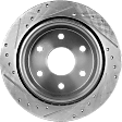2001 GMC Yukon - Rear, Driver or Passenger Side Brake Disc, Cross-drilled and Slotted, Vented, 6 Lugs, 325.12 mm, AWD,  Except Limited Slip Axle, 6.0L 8Cyl, Pro-Line Series