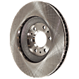 Front, Driver or Passenger Side Brake Disc, Plain Surface, Vented, 6 Lugs, 12.72 in. Disc Diameter, Pro-Line Series
