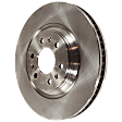Front, Driver or Passenger Side Brake Disc, Plain Surface, Vented, 6 Lugs, 12.72 in. Disc Diameter, Pro-Line Series