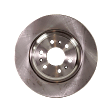 Front, Driver or Passenger Side Brake Disc, Plain Surface, Vented, 6 Lugs, 12.72 in. Disc Diameter, Pro-Line Series