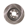 Front, Driver or Passenger Side Brake Disc, Plain Surface, Vented, 6 Lugs, 12.72 in. Disc Diameter, Pro-Line Series
