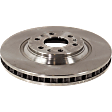 Front, Driver or Passenger Side Brake Disc, Plain Surface, Vented, 6 Lugs, 12.72 in. Disc Diameter, Pro-Line Series