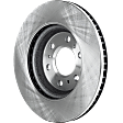 Front, Driver or Passenger Side Brake Disc, Natural Finish, Plain Surface, Vented, 6 Lugs, 296.93 mm, Pro-Line Series