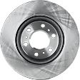 Front, Driver or Passenger Side Brake Disc, Natural Finish, Plain Surface, Vented, 6 Lugs, 296.93 mm, Pro-Line Series