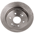 Rear, Driver or Passenger Side Brake Disc, Plain Surface, Vented, 6 Lugs