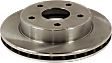 Front, Driver or Passenger Side Brake Disc, Plain Surface, Vented, 5 Lug Wheels, 12.28 in. Disc Diameter, Pro-Line Series