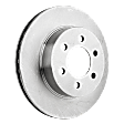1992 Dodge Dakota - Front, Driver or Passenger Side Brake Disc, Natural Finish, Plain Surface, Vented, 6 Lugs, 287.02 mm, 4WD, 3.9L 6Cyl, Pro-Line Series