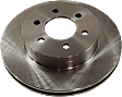 Front, Driver or Passenger Side Brake Disc, Natural Finish, Plain Surface, Vented, 6 Lugs, 287.02 mm, Pro-Line Series