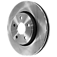2013 Dodge Durango - Front, Driver or Passenger Side Brake Disc, Natural Finish, Plain Surface, Solid, 5 Lugs, 329.95 mm, Except Heavy Duty Brakes, 5.7L 8Cyl, Pro-Line Series