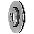 2013 Dodge Durango - Front, Driver or Passenger Side Brake Disc, Natural Finish, Plain Surface, Solid, 5 Lugs, 329.95 mm, Except Heavy Duty Brakes, 5.7L 8Cyl, Pro-Line Series