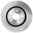 Front, Driver or Passenger Side Brake Disc, Plain Surface, Vented, 5 Lugs, 13.78 in. Disc Diameter, 350mm Front Disc, Pro-Line Series