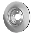 Front, Driver or Passenger Side Brake Disc, Plain Surface, Vented, 5 Lugs, 13.78 in. Disc Diameter, 350mm Front Disc, Pro-Line Series