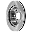 2009 Dodge Ram 1500 - Front, Driver or Passenger Side Brake Disc, Natural Finish, Plain Surface, Vented, 5 Lugs, 336.04 mm, 5.7L 8Cyl, Pro-Line Series