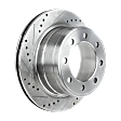 2008 Dodge Ram 2500 - Rear, Driver or Passenger Side Brake Disc, Cross-drilled and Slotted, Vented, 8 Lugs, 351.8 mm, 5.7L 8Cyl, Pro-Line Series