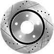 Front, Driver or Passenger Side Brake Disc, Cross-drilled and Slotted, Vented, 5 Lugs, 302 mm