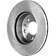 1995-1997 Lincoln Town Car - Front, Driver or Passenger Side Brake Disc, Plain Surface, Vented, 5 Lug Wheels, 11.45 in. Disc Diameter, Pro-Line Series