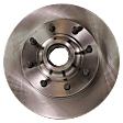 Front, Driver or Passenger Side Brake Disc, Natural Finish, Plain Surface, Vented, 8 Lugs, 330.96 mm, Pro-Line Series