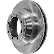 Rear, Driver or Passenger Side Brake Disc, Plain Surface, Vented, 8 Lugs, For Models with Dual Rear Wheels, Pro-Line Series