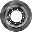Rear, Driver or Passenger Side Brake Disc, Plain Surface, Vented, 8 Lugs, For Models with Dual Rear Wheels, Pro-Line Series