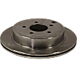 2010 Ford Edge - Rear, Driver or Passenger Side Brake Disc, Natural Finish, Plain Surface, Vented, 5 Lugs, 302.01 mm, 3.5L 6Cyl, Pro-Line Series