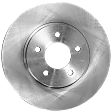 Front, Driver or Passenger Side Brake Disc, Natural Finish, Plain Surface, Vented, 5 Lugs, 302.77 mm, Pro-Line Series