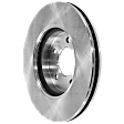 Front, Driver or Passenger Side Brake Disc, Natural Finish, Plain Surface, Vented, 5 Lugs, 302.77 mm, Pro-Line Series