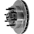 Front, Driver or Passenger Side Brake Disc, Plain Surface, Vented, 8 Lug Wheels, 13.03 in. Disc Diameter, RWD, Single Rear Wheel, Pro-Line Series