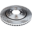 Front, Driver or Passenger Side Brake Disc, Plain Surface, Vented, 6 Lugs, 13.78 in. Disc Diameter, Pro-Line Series