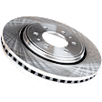 Front, Driver or Passenger Side Brake Disc, Plain Surface, Vented, 6 Lugs, 13.78 in. Disc Diameter, Pro-Line Series