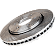 Front, Driver or Passenger Side Brake Disc, Plain Surface, Vented, 6 Lugs, 13.78 in. Disc Diameter, Pro-Line Series