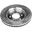 Front, Driver or Passenger Side Brake Disc, Plain Surface, Vented, 6 Lugs, 13.78 in. Disc Diameter, Pro-Line Series