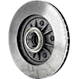 Front, Driver or Passenger Side Brake Disc, Natural Finish, Plain Surface, Vented, 5 Lugs, 308.2 mm, RWD, Pro-Line Series