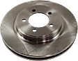 Front, Driver or Passenger Side Brake Disc, Plain Surface, Vented, 5 Lug Wheels, 12.01 in. Disc Diameter, Pro-Line Series