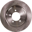 Front, Driver or Passenger Side Brake Disc, Plain Surface, Vented, 5 Lug Wheels, 12.01 in. Disc Diameter, Pro-Line Series