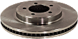 Front, Driver or Passenger Side Brake Disc, Plain Surface, Vented, 5 Lug Wheels, 12.01 in. Disc Diameter, Pro-Line Series