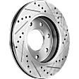 2005 Ford F-150 - Front, Driver or Passenger Side Brake Disc, Natural Finish, Cross-drilled and Slotted, Vented, 7 Lugs, 329.95 mm, 4WD,  7 Lug, 4.2L 6Cyl, Pro-Line Series