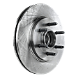 Front, Driver or Passenger Side Brake Disc, Plain Surface, Vented, 6 Lugs, RWD, Pro-Line Series