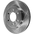 2009 Ford F-150 STX - Front, Driver or Passenger Side Brake Disc, Natural Finish, Plain Surface, Vented, 6 Lugs, 329.95 mm, 4.6L 8Cyl, Pro-Line Series