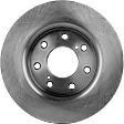 Front, Driver or Passenger Side Brake Disc, Plain Surface, Vented, 7 Lugs, 13.78 in. Disc Diameter, Pro-Line Series