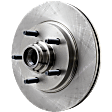 Front, Driver or Passenger Side Brake Disc, Natural Finish, Plain Surface, Vented, 5 Lugs, 308 mm, Pro-Line Series