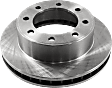 Front, Driver or Passenger Side Brake Disc, Plain Surface, Vented, 8 Lugs, 4WD, Pro-Line Series