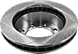 Front, Driver or Passenger Side Brake Disc, Plain Surface, Vented, 8 Lugs, 4WD, Pro-Line Series