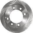Front, Driver or Passenger Side Brake Disc, Plain Surface, Vented, 8 Lugs, 4WD, Pro-Line Series