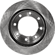 Front, Driver or Passenger Side Brake Disc, Plain Surface, Vented, 8 Lugs, 4WD, Pro-Line Series